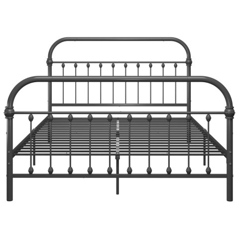 Rama łóżka, szara, metalowa, 120 x 200 cm