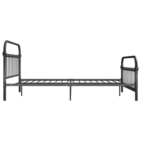 Rama łóżka, szara, metalowa, 120 x 200 cm