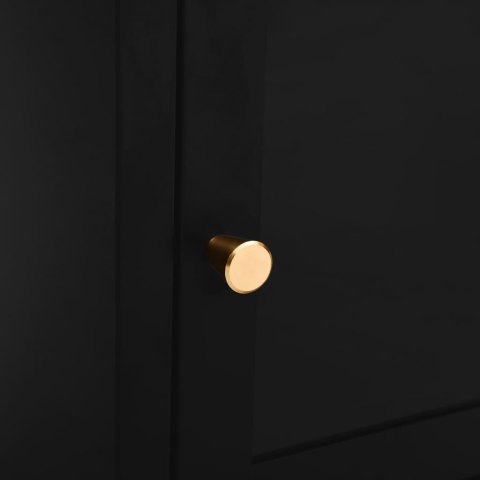 Szafki nocne, 2 szt., czarne, 40x30x54,5 cm, stal i szkło