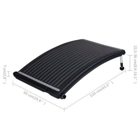 Solarne podgrzewacze wody w basenie, łuki, 3 szt., 110x65 cm Solarne podgrzewacze wody w basenie, łuki, 3 szt., 110x65 cm