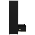 Szafka kartotekowa, czarna, 90x46x164 cm, stalowa