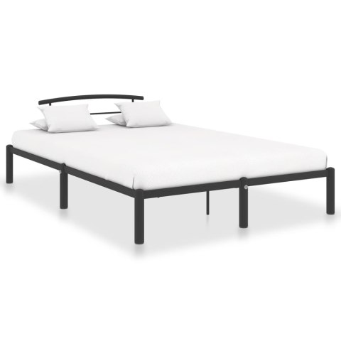 Rama łóżka, czarna, metalowa, 160 x 200 cm