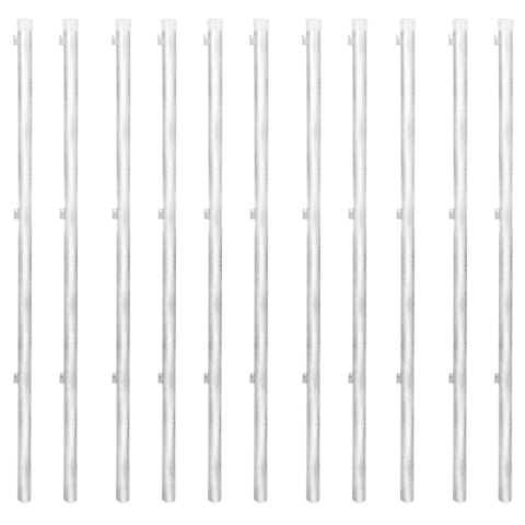 Ogrodzenie z siatki z akcesoriami, galwanizowana stal 25x1,5 m