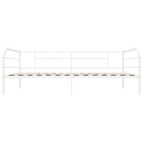 Rama leżanki, biała, metalowa, 90 x 200 cm