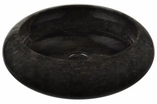 DIVERO Umywalka nablatowa z naturalnego kamienia Black