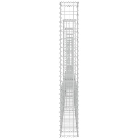 Ogrodzenie gabionowe z 7 słupkami, żelazo, 740x20x150 cm Ogrodzenie gabionowe z 7 słupkami, żelazo, 740x20x150 cm