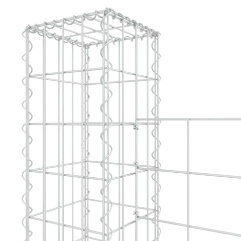 Ogrodzenie gabionowe z 7 słupkami, żelazo, 740x20x150 cm Ogrodzenie gabionowe z 7 słupkami, żelazo, 740x20x150 cm