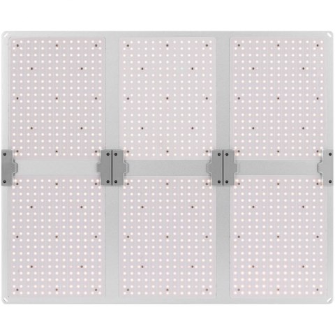 Lampa do uprawy wzrostu roślin pełne spektrum 72 x 60 cm 1404 LED 600 W srebrna Lampa do uprawy wzrostu roślin pełne spektrum 72 x 60 cm 1404 LED 600 W srebrna
