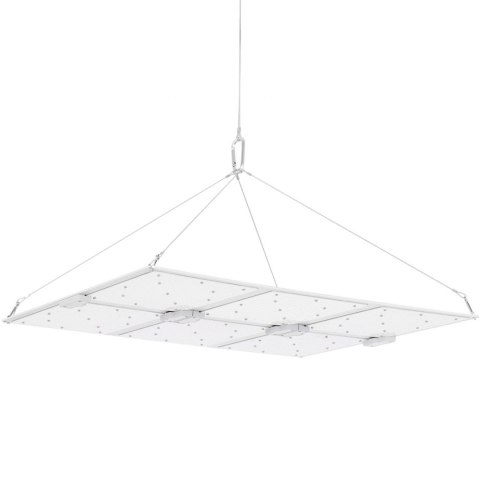 Lampa do uprawy wzrostu roślin pełne spektrum 72 x 60 cm 1404 LED 600 W srebrna Lampa do uprawy wzrostu roślin pełne spektrum 72 x 60 cm 1404 LED 600 W srebrna