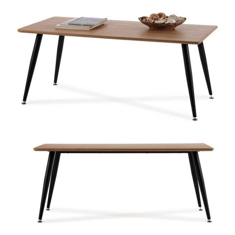 Stolik Brązowy Czarny Drewno Metal Melamina Drewno MDF Stolik Brązowy Czarny Drewno Metal Melamina Drewno MDF