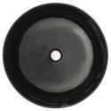 Umywalka ceramiczna, okrągła, 41,5 x 13,5 cm, czarna