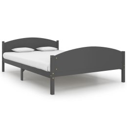 Rama łóżka, ciemnoszara, lite drewno sosnowe, 160 x 200 cm