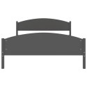 Rama łóżka, ciemnoszara, lite drewno sosnowe, 160 x 200 cm