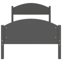 Rama łóżka, ciemnoszara, lite drewno sosnowe, 90 x 200 cm