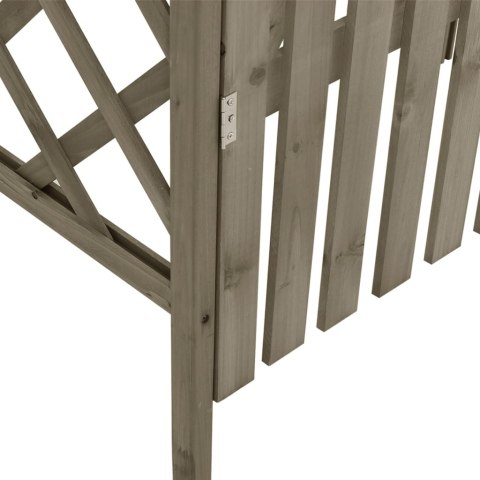 Pergola z furtką, 116x40x204 cm, szara, lite drewno jodłowe Pergola z furtką, 116x40x204 cm, szara, lite drewno jodłowe