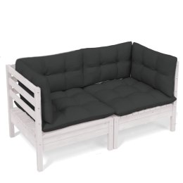 2-osobowa sofa ogrodowa z antracytowymi poduszkami, sosnowa