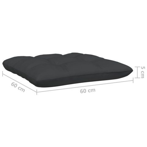 2-osobowa sofa ogrodowa z antracytowymi poduszkami, sosnowa 2-osobowa sofa ogrodowa z antracytowymi poduszkami, sosnowa