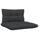 3-osobowa sofa ogrodowa z antracytowymi poduszkami, sosnowa