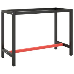 Rama do stołu roboczego, czerwono-czarna, 110x50x79 cm, metal