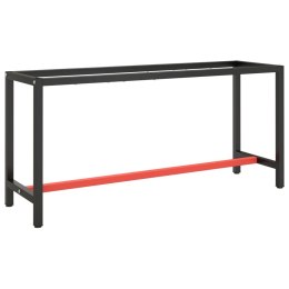 Rama do stołu roboczego, czerwono-czarna, 170x50x79 cm, metal