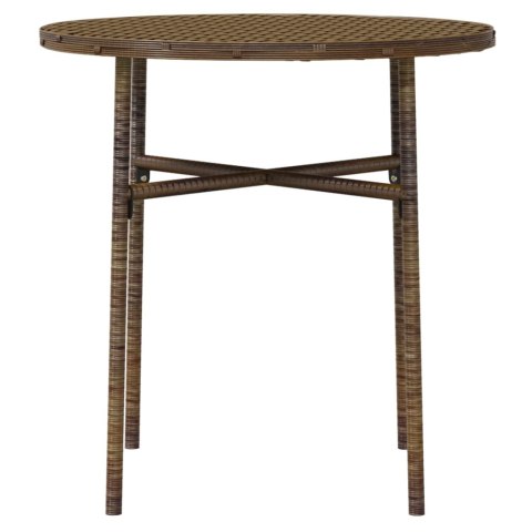 3-częściowy zestaw mebli ogrodowych, rattan PE, brązowy