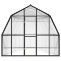Szklarnia z ramą podstawy, antracytowa, 13,31 m², aluminiowa