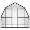 Szklarnia z ramą podstawy, antracytowa, 9,98 m², aluminiowa