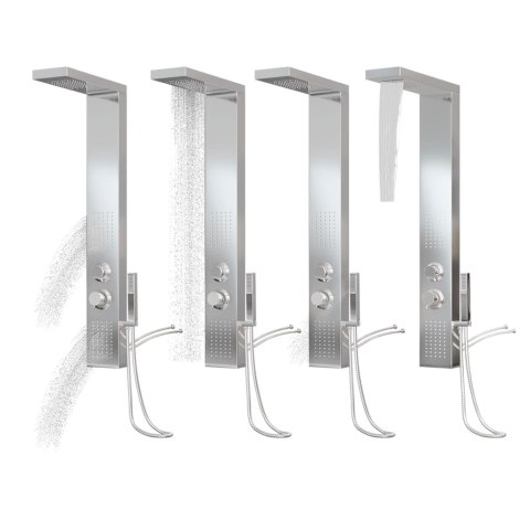 Panel prysznicowy ze stali nierdzewnej, kwadratowy