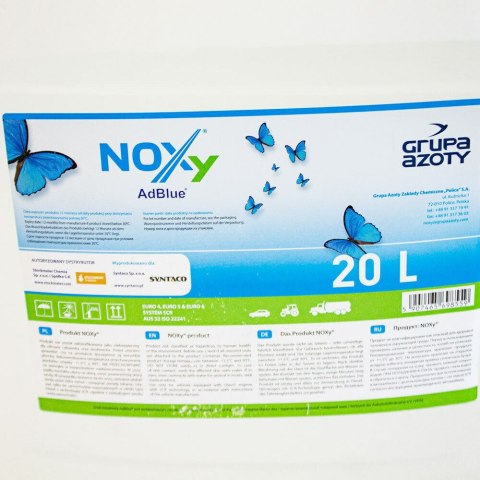 Płyn Katalityczny 20L Noxy Ad Blue ADBLUE do samochodu diesel Płyn Katalityczny 20L Noxy Ad Blue ADBLUE do samochodu diesel