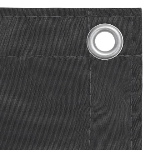 Parawan balkonowy, antracytowy, 120x500 cm, tkanina Oxford