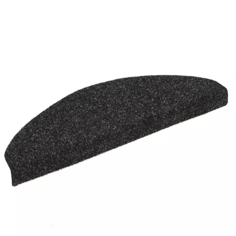 Samoprzylepne nakładki na schody, 15 szt., 65x21x4 cm, czarne