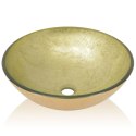 Umywalka z hartowanego szkła 42 cm, kolor złota