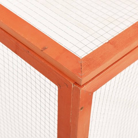 Klatka dla królika, 124x120x60 cm, drewno jodłowe