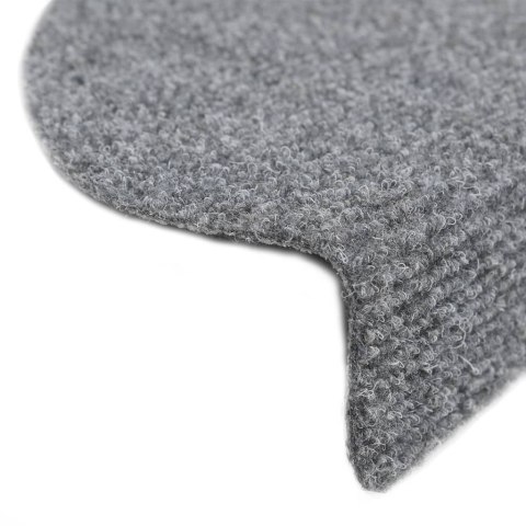 Samoprzylepne nakładki na schody, 10 szt, jasnoszare, 56x17x3cm