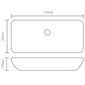 Luksusowa umywalka prostokątna 71 x 39 cm ceramika