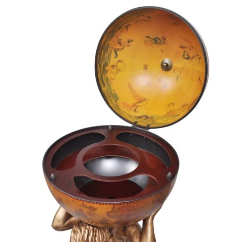 Globobar ze wspornikiem w formie Atlasa, 42 x 42 x 85 cm, Globobar ze wspornikiem w formie Atlasa, 42 x 42 x 85 cm,