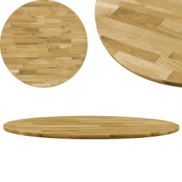 Okrągły blat do stolika z litego drewna dębowego, 23 mm, 700 mm
