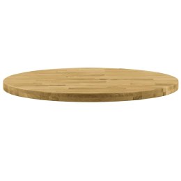 Okrągły blat do stolika z litego drewna dębowego, 44 mm, 800 mm