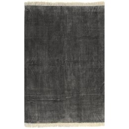 Dywan typu kilim, bawełna, 120 x 180 cm, antracytowy