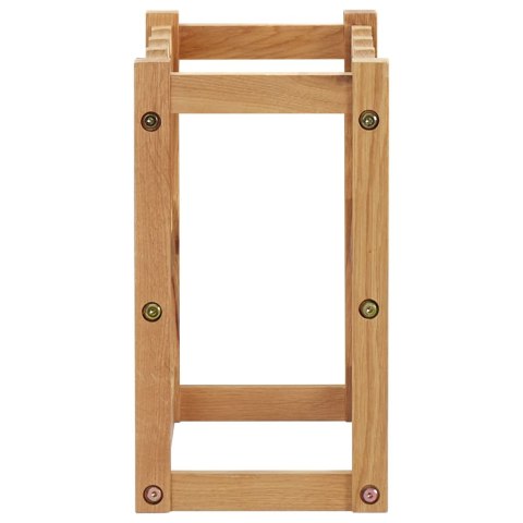 Stojak na 12 butelek wina, 47x21x36 cm, lite drewno dębowe