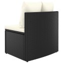 8-częściowa sofa ogrodowa z poduszkami, rattan PE, czarna