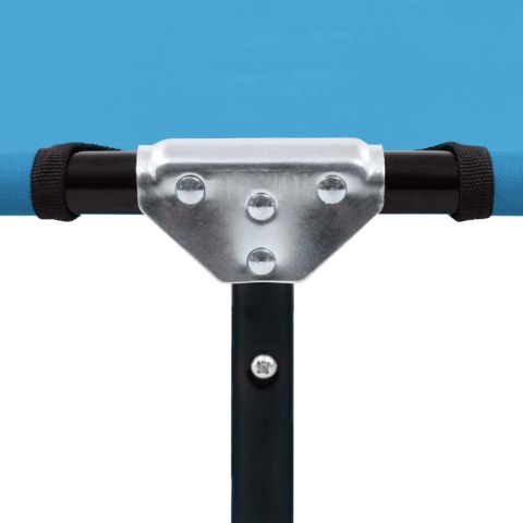 Składany leżak, stal, turkusowo-niebieski