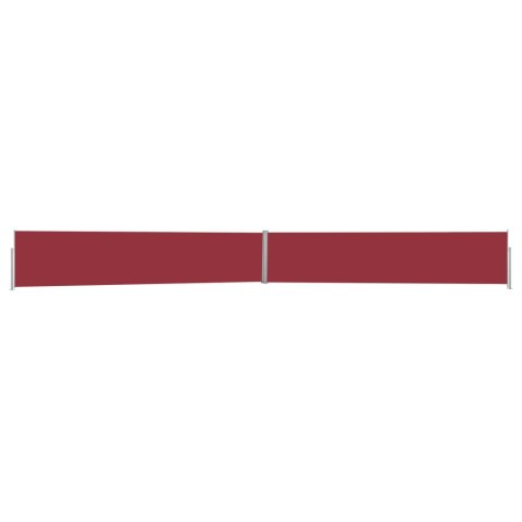Wysuwana markiza boczna na taras, 140x1200 cm, czerwona