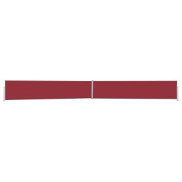 Wysuwana markiza boczna na taras, 170x1200 cm, czerwona