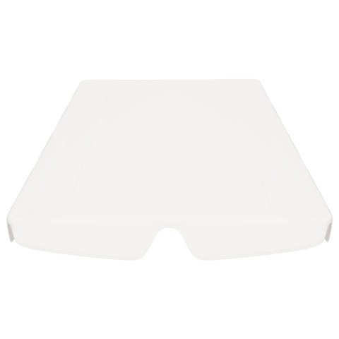 Zadaszenie do huśtawki ogrodowej, białe, 150/130x70/105 cm