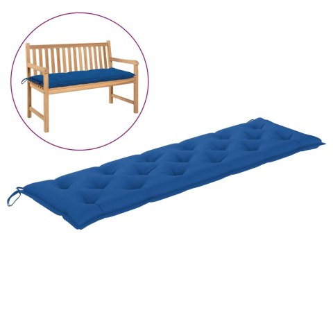 Poduszka na ławkę ogrodową, niebieska, 180x50x7cm, tkanina