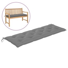 Poduszka na ławkę ogrodową, szara, 150x50x7 cm, tkanina