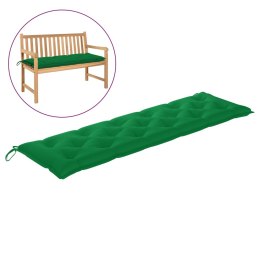 Poduszka na ławkę ogrodową, zielona, 180x50x7 cm, tkanina