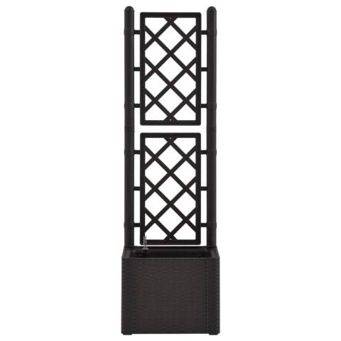 Podwyższona donica z treliażem i systemem podlewania, antracyt