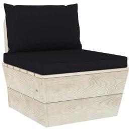 Poduszki na sofę z palet, 2 szt., czarne, tkanina